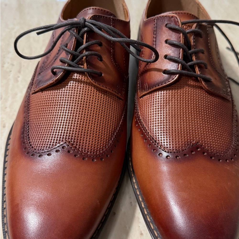 Elegant Brown Leather Men's Mercedes shoes